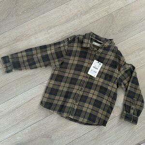 Brand New with tags Zara plaid button down